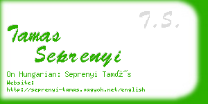 tamas seprenyi business card